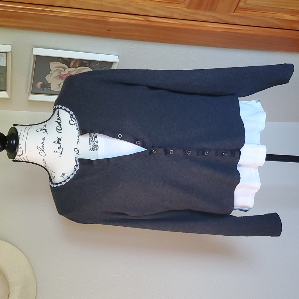 Xhilaration Cardigan Sweater Charcoal Gray SIZE XL - Picture 2 of 9